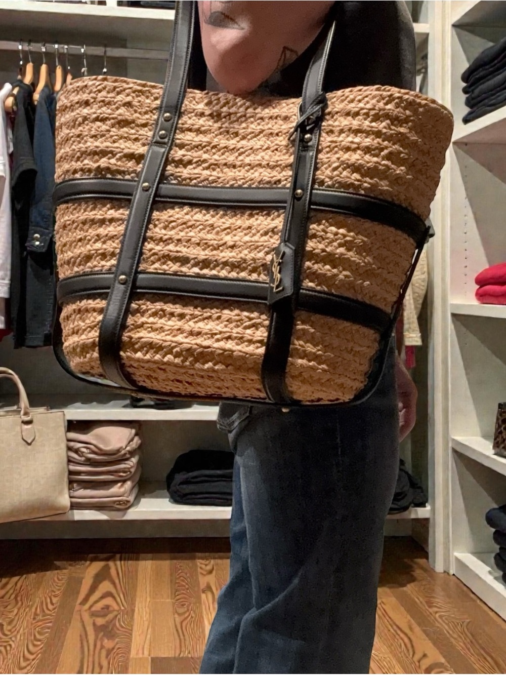 YSL rafia caged tote - new, never used. - Picture 13 of 13